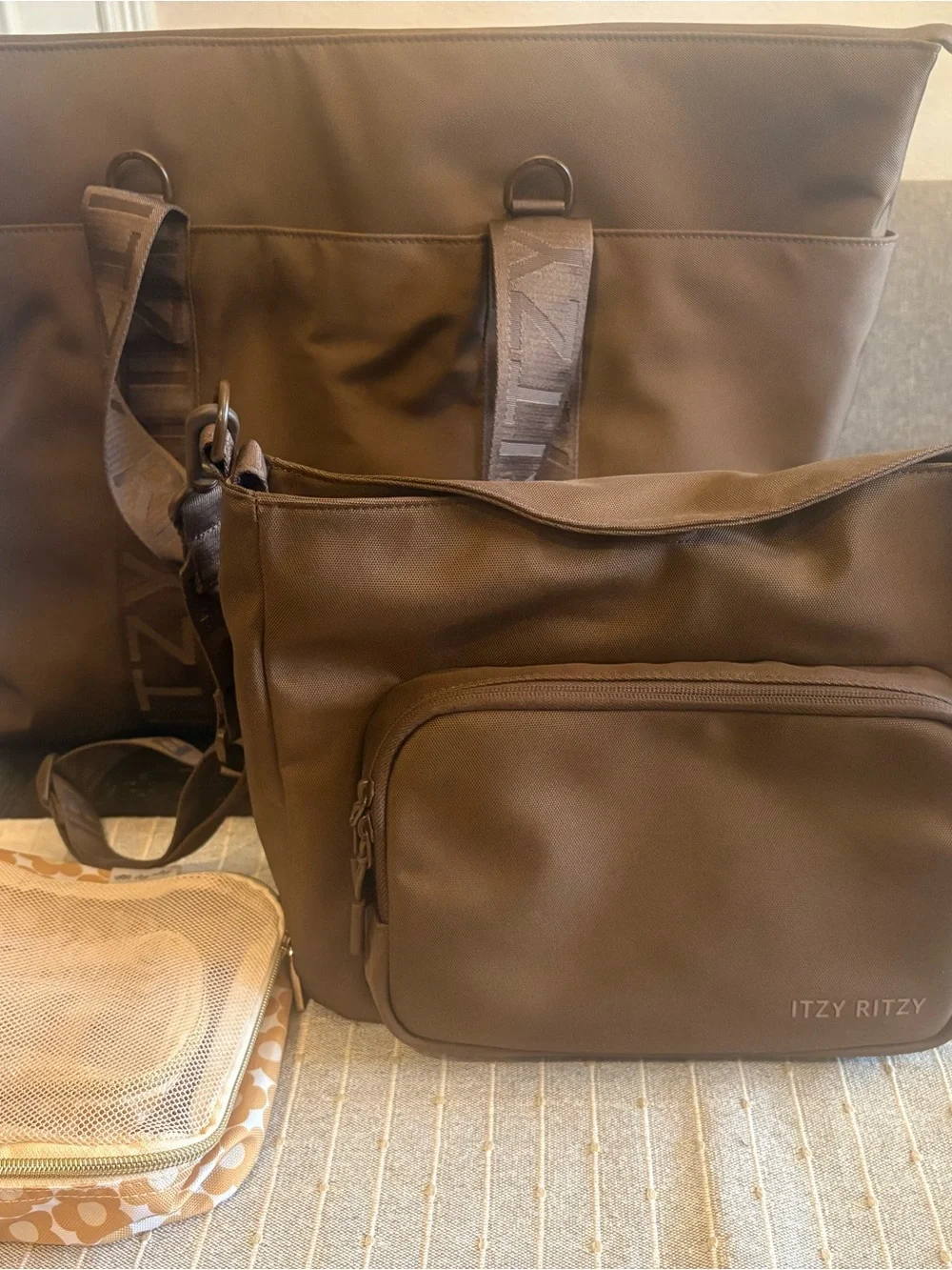 Itzy Ritzy Belong Cargo Caddy & Weekender in Mocha